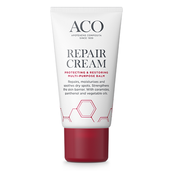 ACO Repair Cream -voide hoitaa paikallisesti kuivia ihoalueita